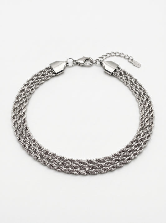 Silver Stainless Steel Bracelet for Women | Tarnish-Free | Waterproof