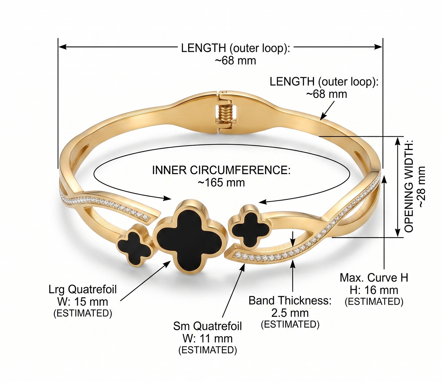 Stainless Steel Bangle - Floral Enamel Bangle