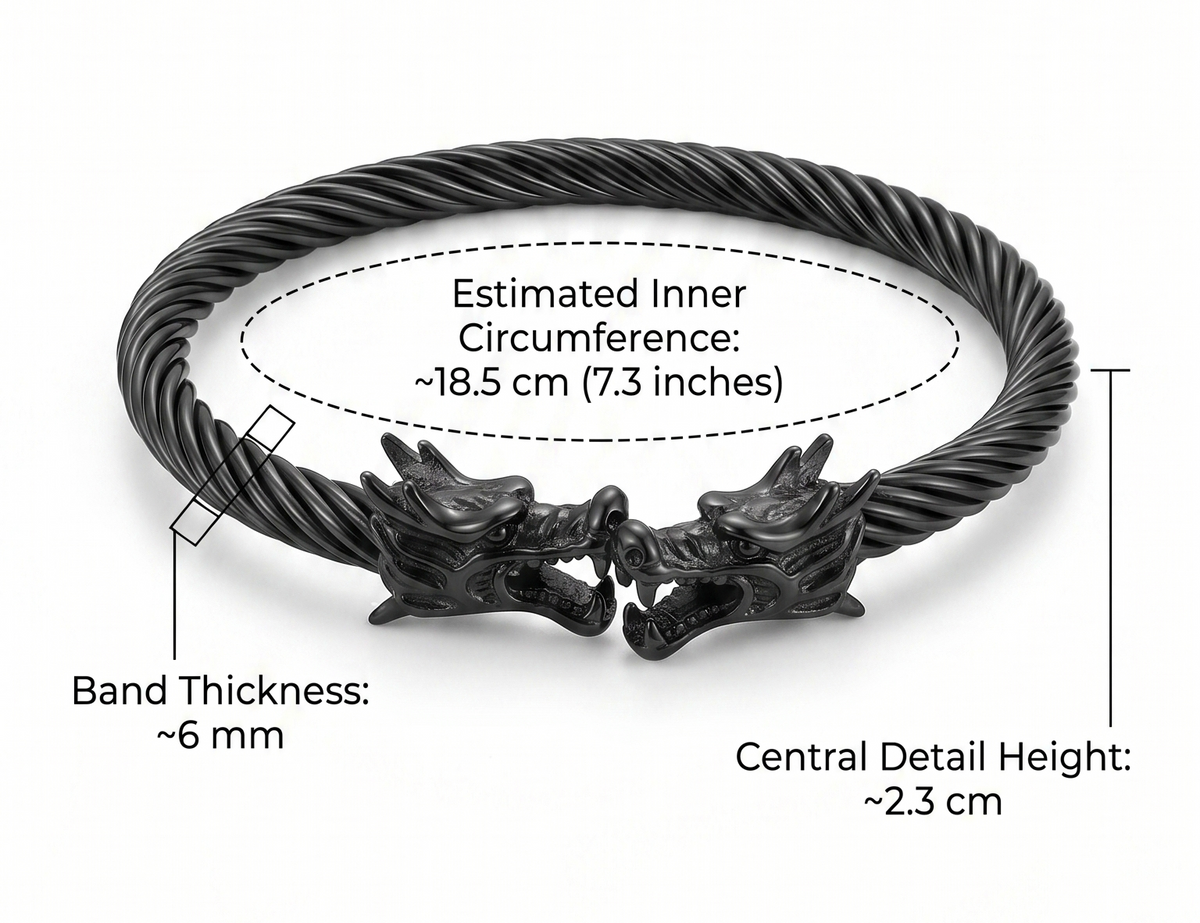 Black Stainless Steel Bangle,