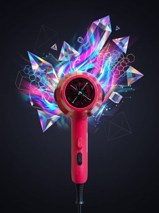 Braun Hair Dryer red side view
