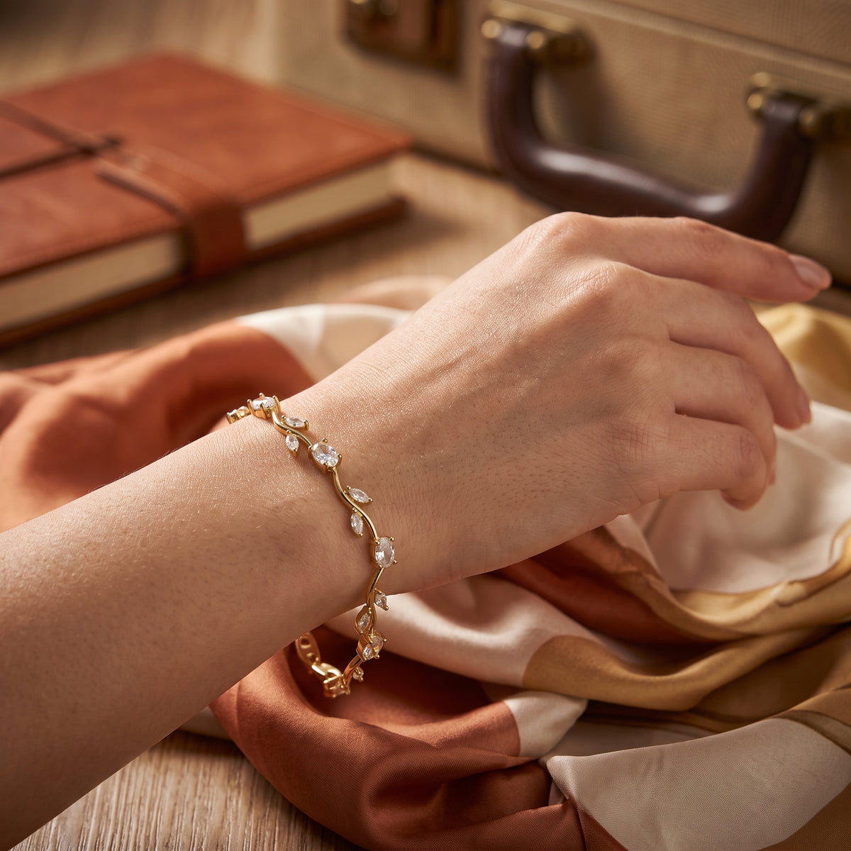 Stainless Steel Bracelet - Tulip Crystal Bracelet,