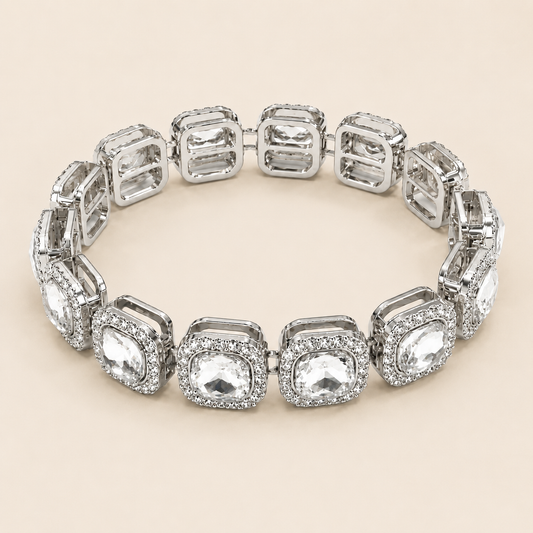 Elegant Silver Italian Bangle for Women