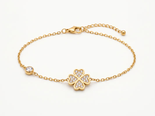 Stainless Steel Bangle - Flower style