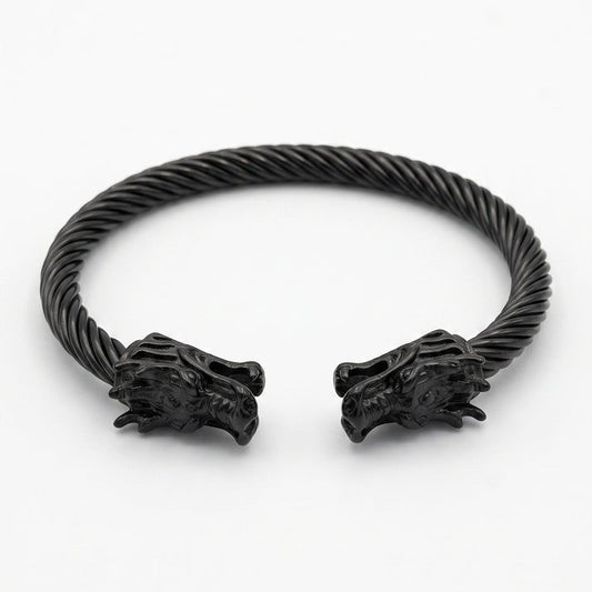 Black Stainless Steel Bangle,
