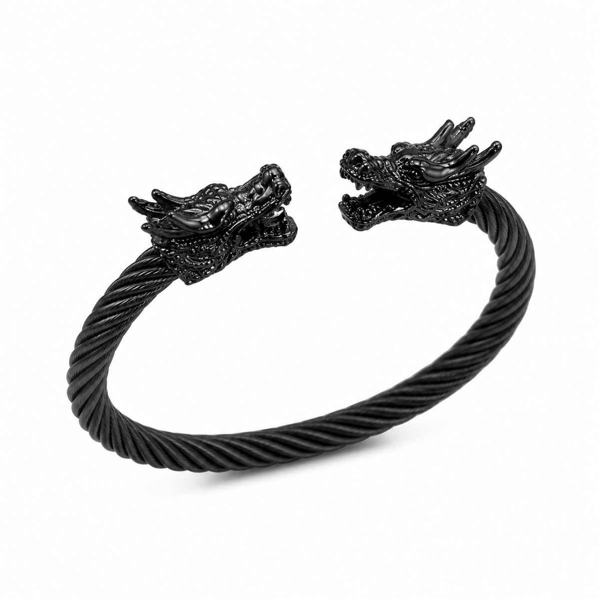 Black Stainless Steel Bangle,