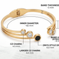 Gold Stainless Steel Open Cuff Bangle for Women
