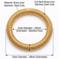 Stainless Steel Bangle - Gold Coil Texture Bangle