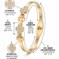 Ladies Bracelet - Zircon Stone Gold Bangle