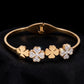 Ladies Bracelet - Zircon Stone Gold Bangle