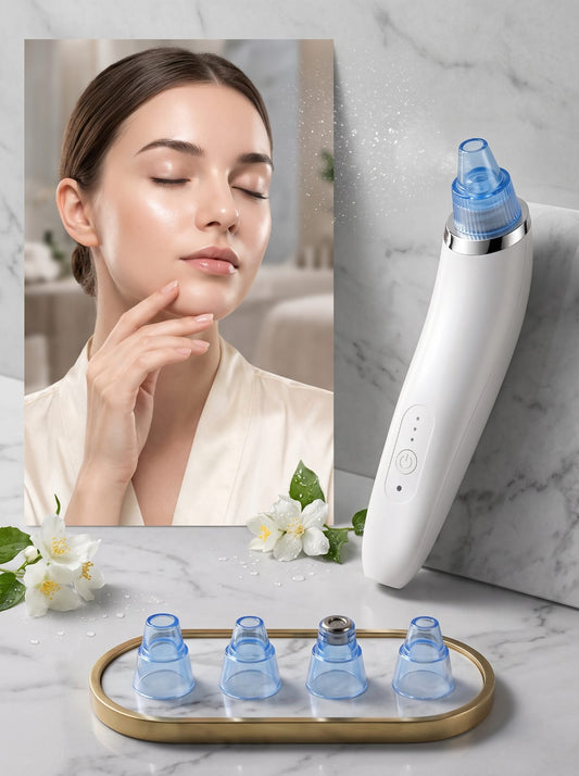 Aesthetic Pore Refining System – Electric Blackhead Remover with 4 Suction Heads