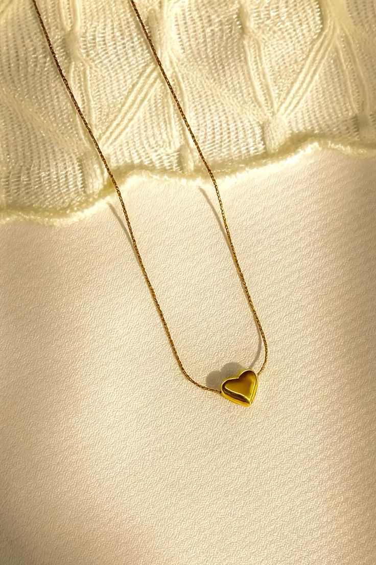 Heart Stainless Steel Lock Pendant Necklace