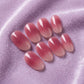 Blush gradient nails on hands
